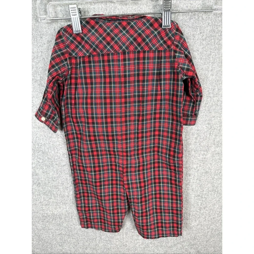 Lot of 4 Baby Boy Ralph Lauren Outfits Romper Plaid Red Blue Jacket 9m & 3m